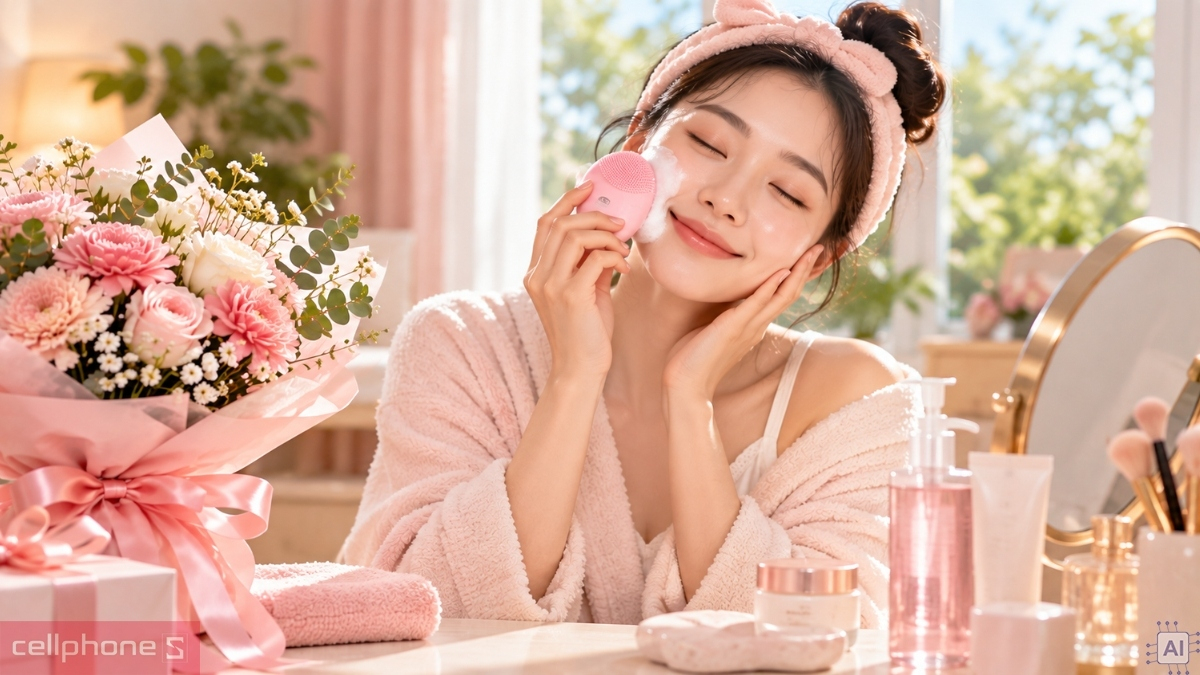 Máy rửa mặt là ý tưởng tặng quà 20/10 chăm sóc da