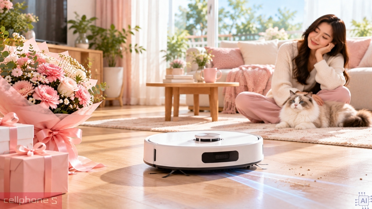 Robot hút bụi tự động giúp giảm bớt công việc nhà mỗi ngày