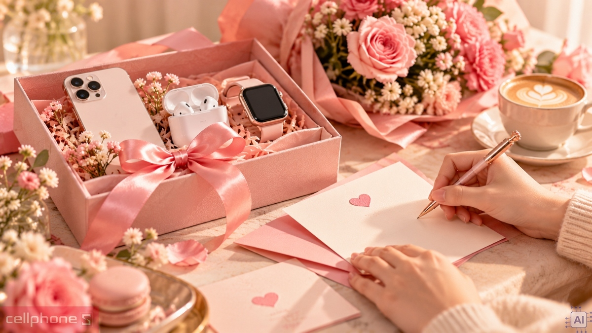 Thiệp viết tay đi kèm quà công nghệ