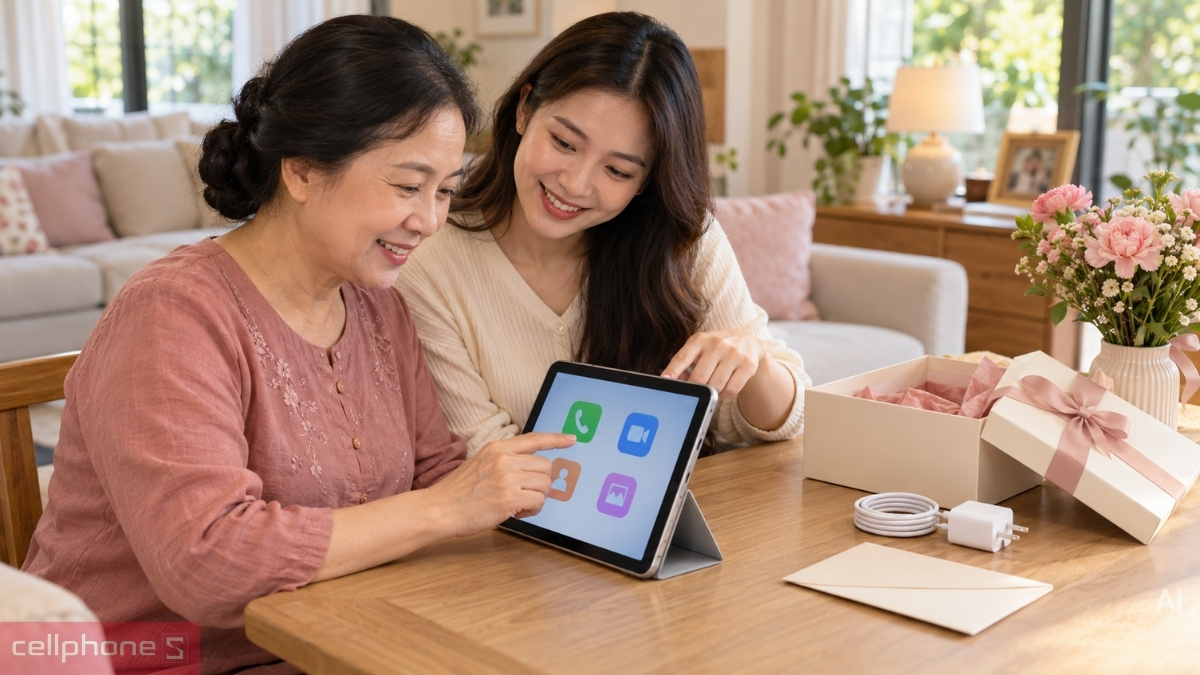 Cùng mẹ thiết lập và làm quen với món quà 20/10