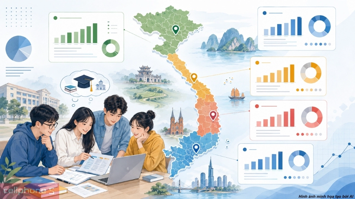 điểm chuẩn đại học theo khu vực