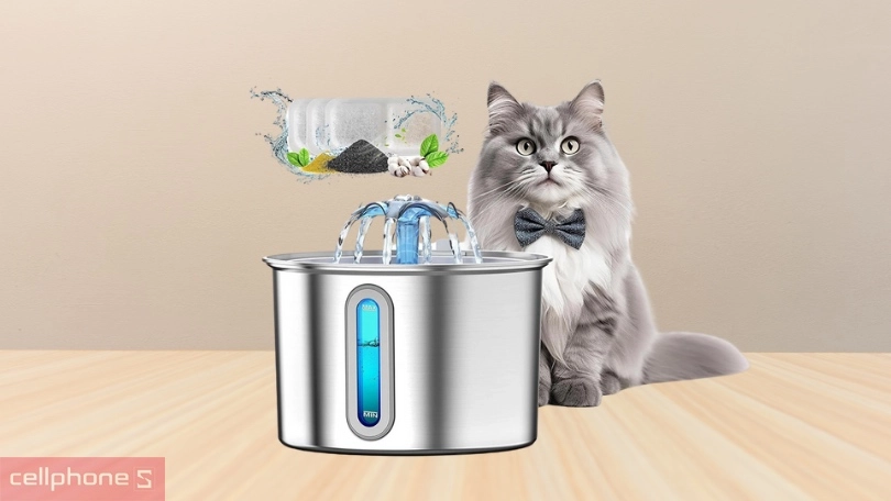 Vì sao nên mua máy cho thú cưng uống nước tự động Oneisall PWF 001