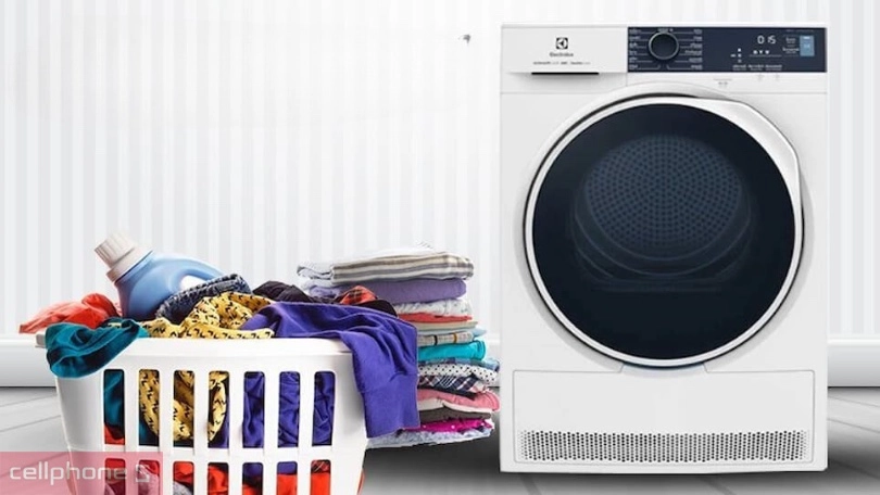 Máy sấy ngưng tụ Electrolux 8kg EDC804P5WB - Sấy khô hiệu quả, tiết kiệm điện năng