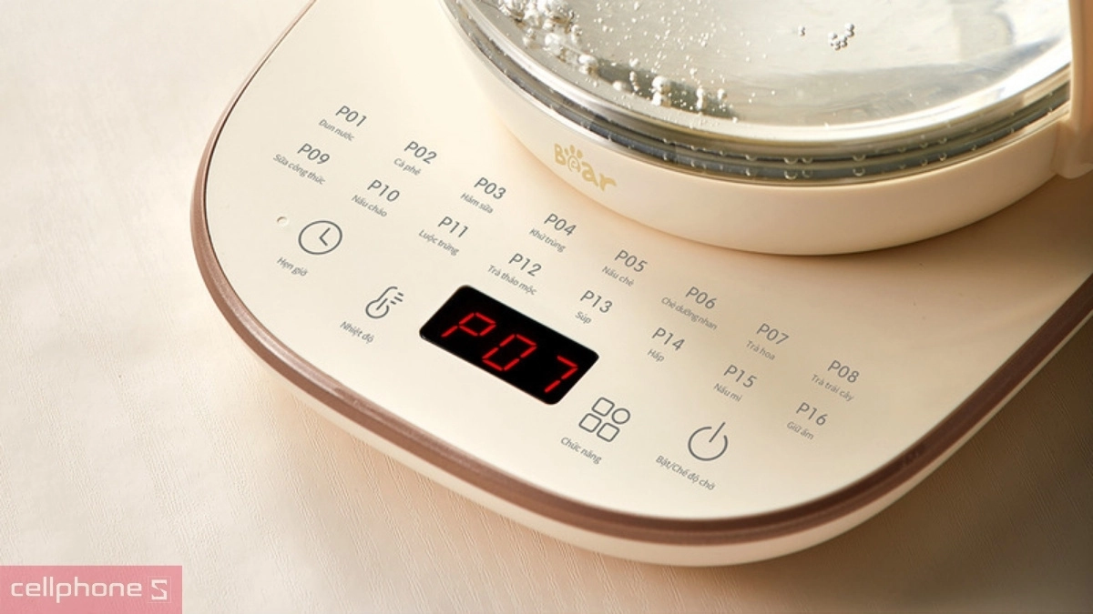 16 chức năng của máy pha trà Bear HK-5H15L96