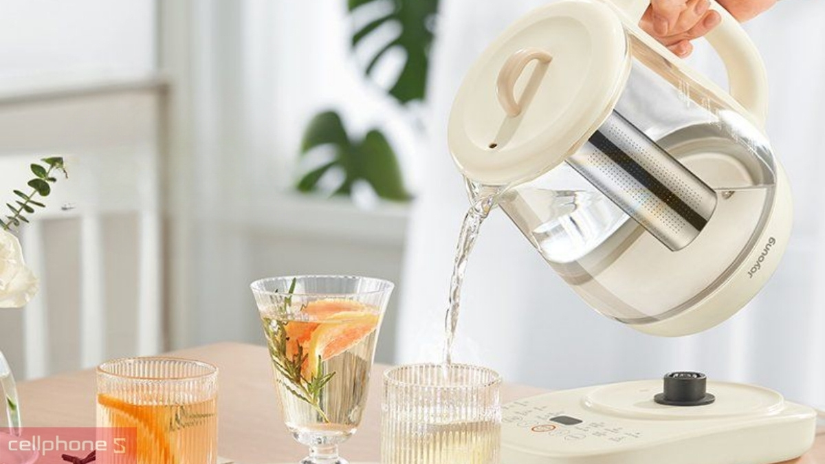 Ấm pha trà đa năng Joyoung JTM-125 1.5L được tích hợp 12 chế độ nấu