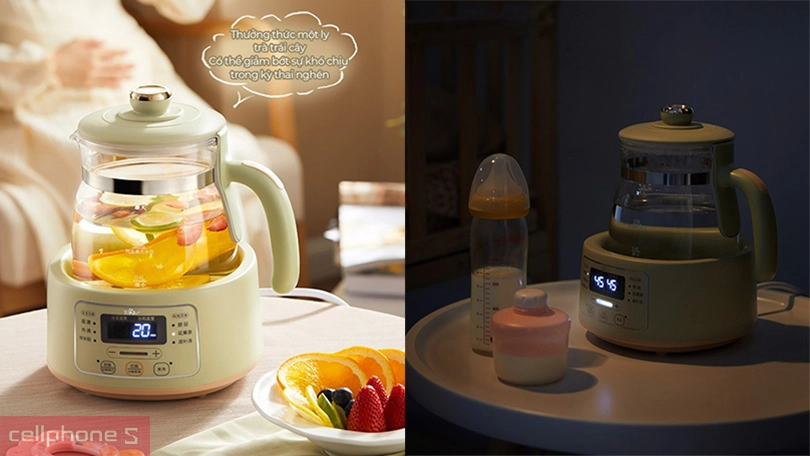Thiết kế ấm đun siêu tốc hâm nước pha sữa Bear TNQ-D12W7