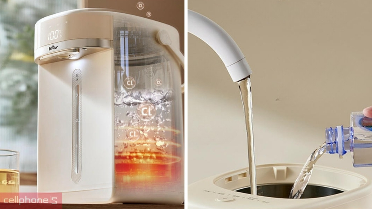 Tính năng khử clo của Bình thuỷ điện Bear 5L EWB-5H50M54