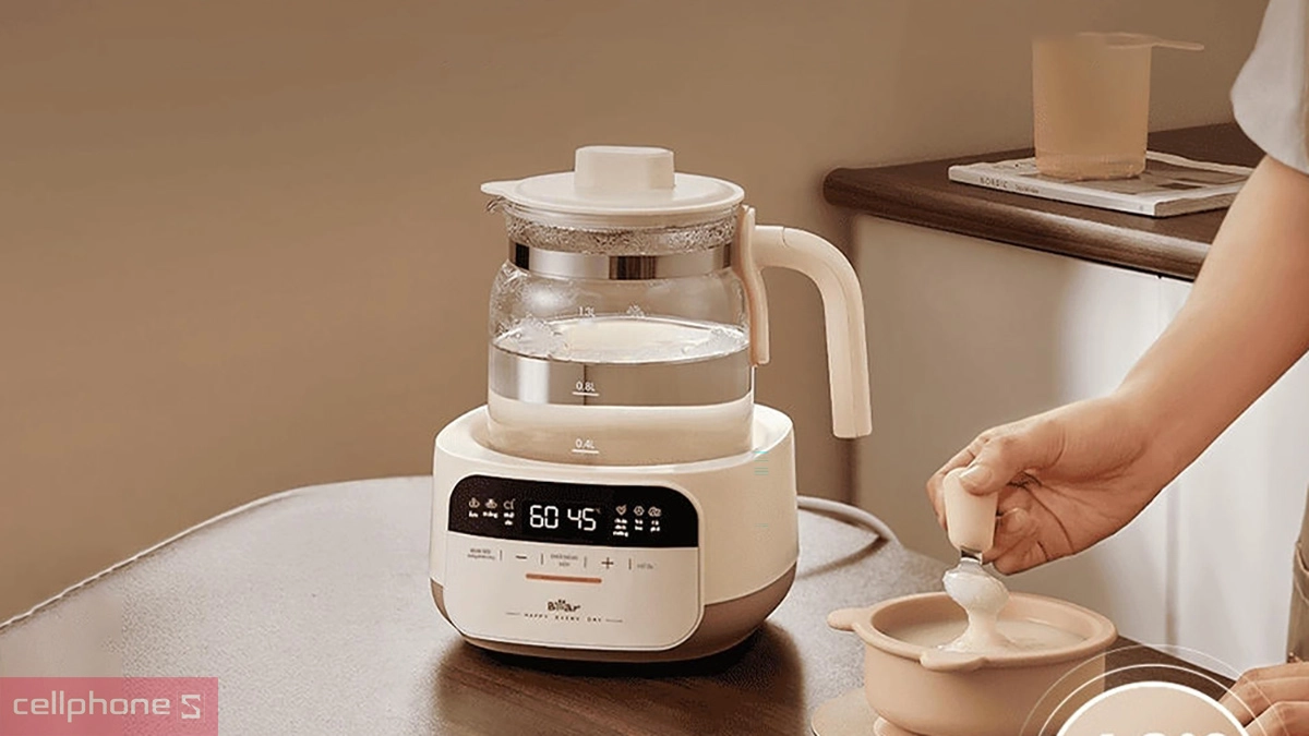 Chức năng pha và hâm sữa của Máy đun nước pha sữa Bear WW-4H12W có khay hấp