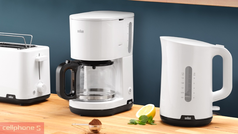 Thiết kế, chất liệu của ấm đun siêu tốc Braun WK1100WH