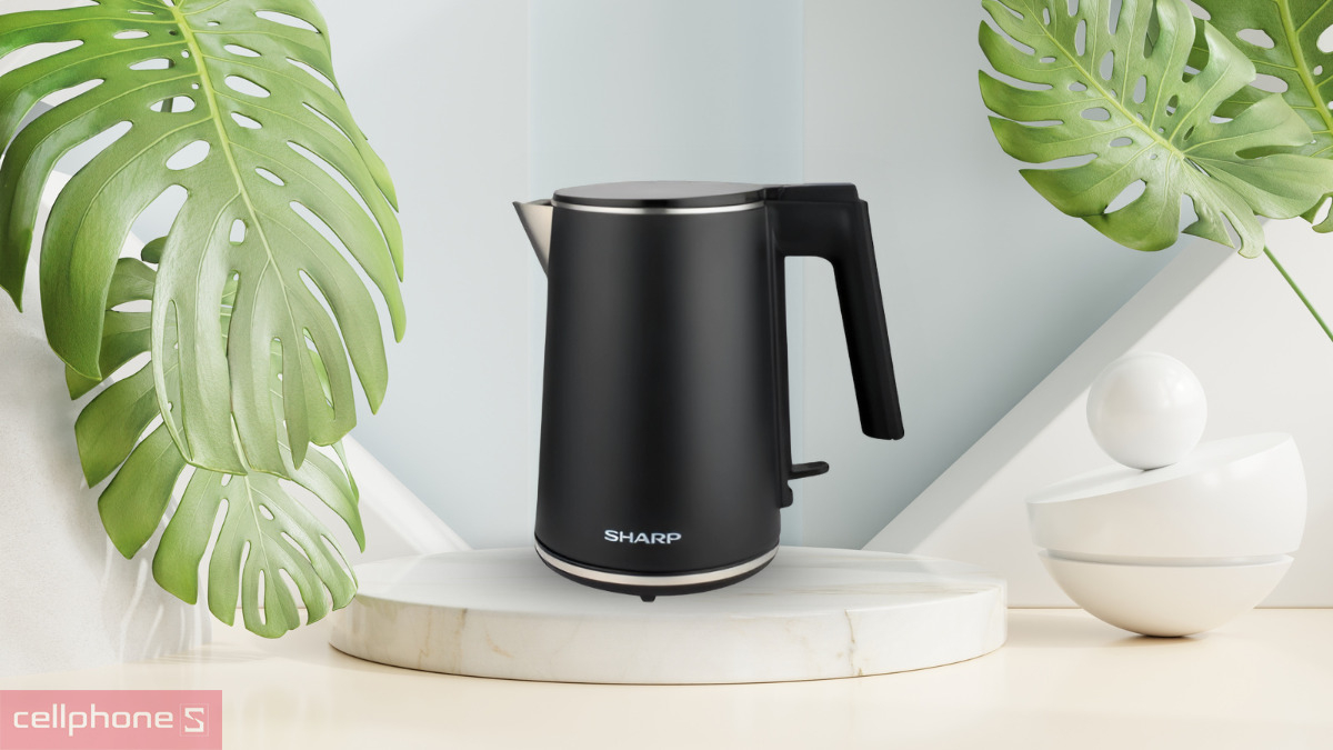 Thiết kế ấm đun siêu tốc Sharp EKJ-10DVPS-BK