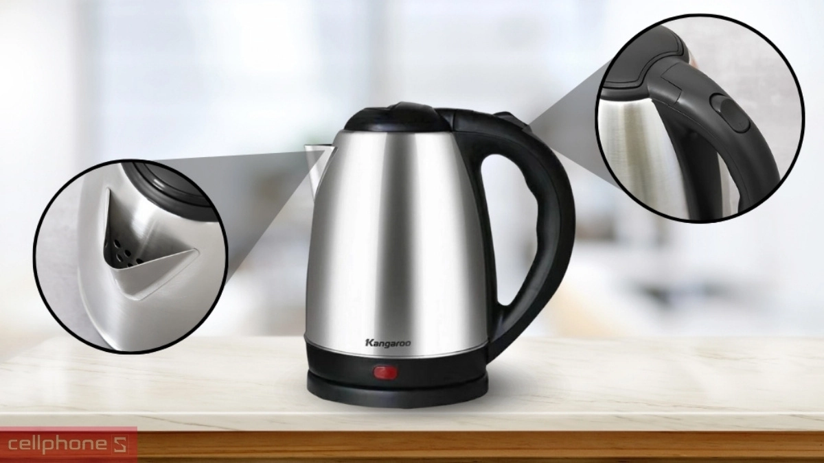 Ấm đun siêu tốc có lưới lọc cặn