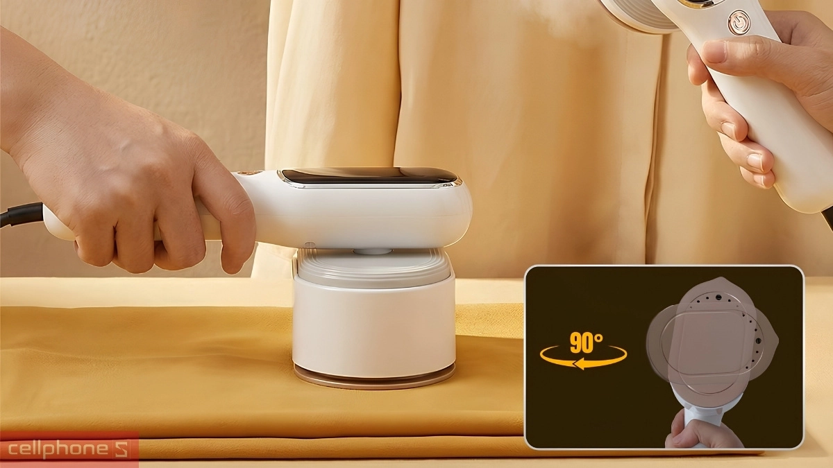 Tay cầm xoay 90 độ của bàn ủi hơi nước Fujihome SI718AW