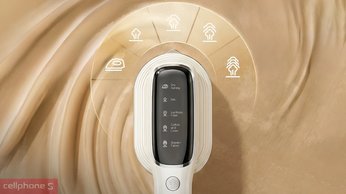 5 mức điều chỉnh theo loại vải của bàn ủi hơi nước Fujihome SI718AW