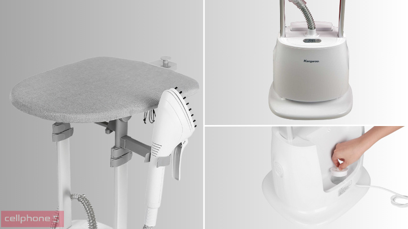 Bàn ủi hơi nước đứng Kangaroo KG75B8 - ủi phẳng mọi loại quần áo với công suất 1580W 
