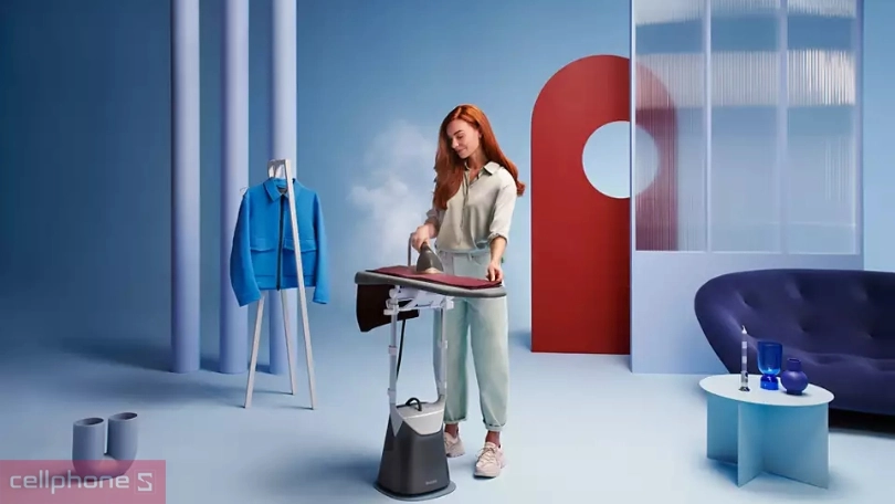 Bàn ủi hơi nước đứng Philips GC628/80 2400W bình chứa nước lớn mang đến trải nghiệm là ủi liền mạch