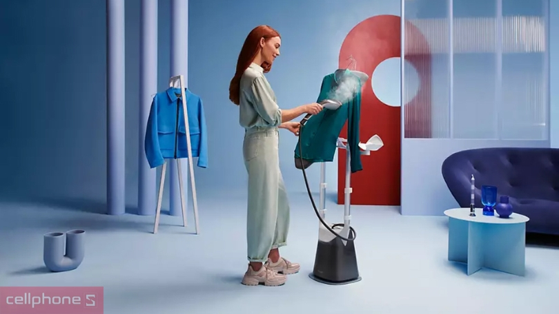 Bàn ủi hơi nước đứng Philips GC628/80 2400W bình chứa nước lớn mang đến trải nghiệm là ủi liền mạch