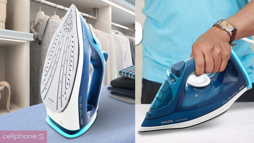 Bốn chức năng ủi cùng tính năng phun hơi tăng cường giúp thấm sâu hơn