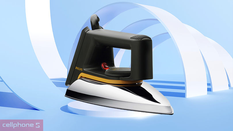 Công suất và thiết kế mặt đế của bàn ủi khô Philips HD1172/01