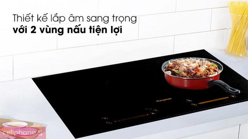 Bếp điện từ đôi Kangaroo KG859I - Đa dạng tính năng với 2 vùng nấu tiện lợi 