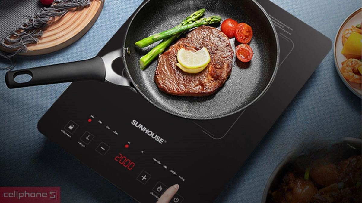 Công suất, chế độ nấu của bếp từ đơn cảm ứng Sunhouse SHD6805