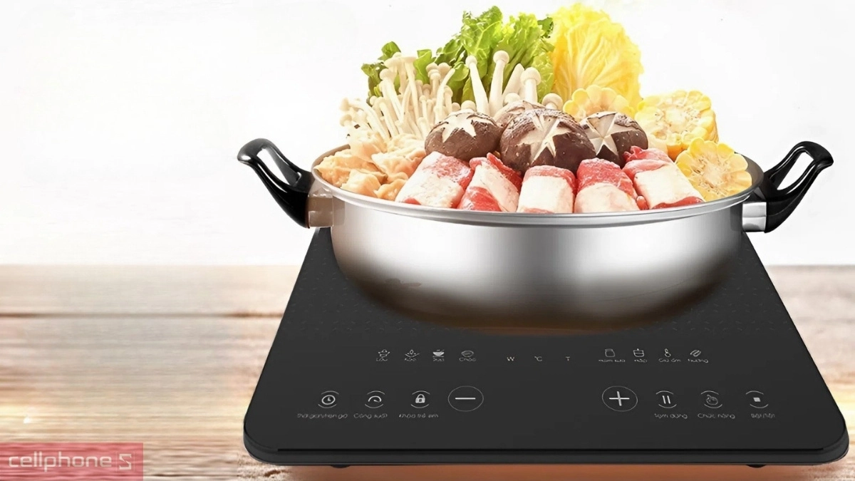 Công suất vận hành mạnh mẽ của bếp từ đơn Sunhouse SHD6802