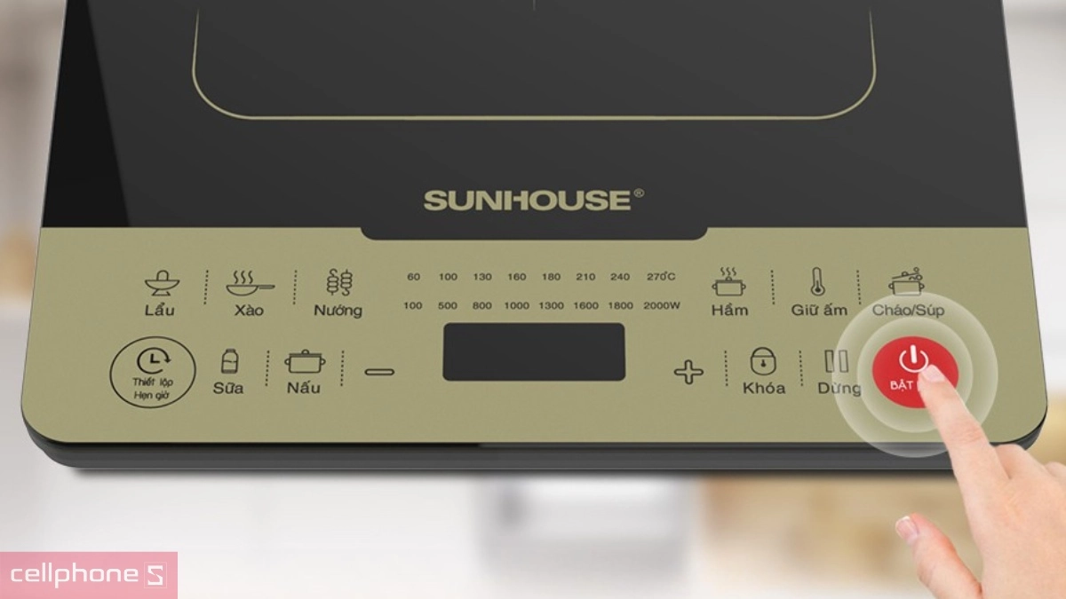 Chế độ nấu bếp từ Sunhouse SHD6867