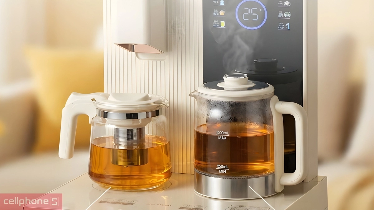 Tính năng thông minh trên Cây nước bàn trà cao cấp có ngăn khử khuẩn UV Fujihome TB238N-UV