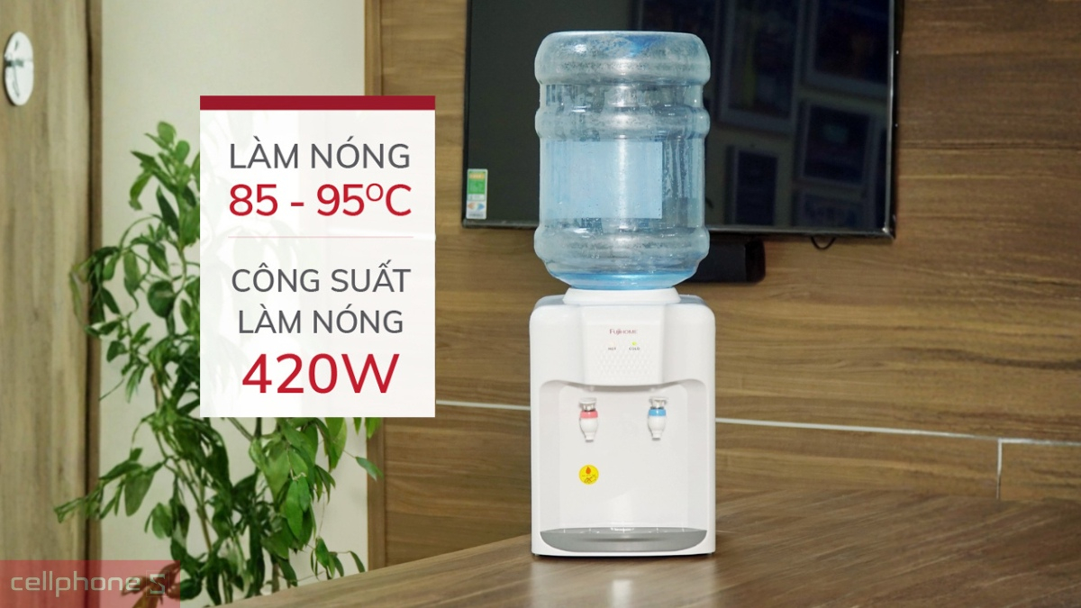 Công suất 420W của Cây nước nóng lạnh để bàn Mini Fujihome WD5510E