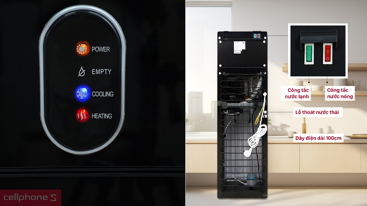 Tính an toàn của cây nước nóng lạnh Fujihome WD11EC