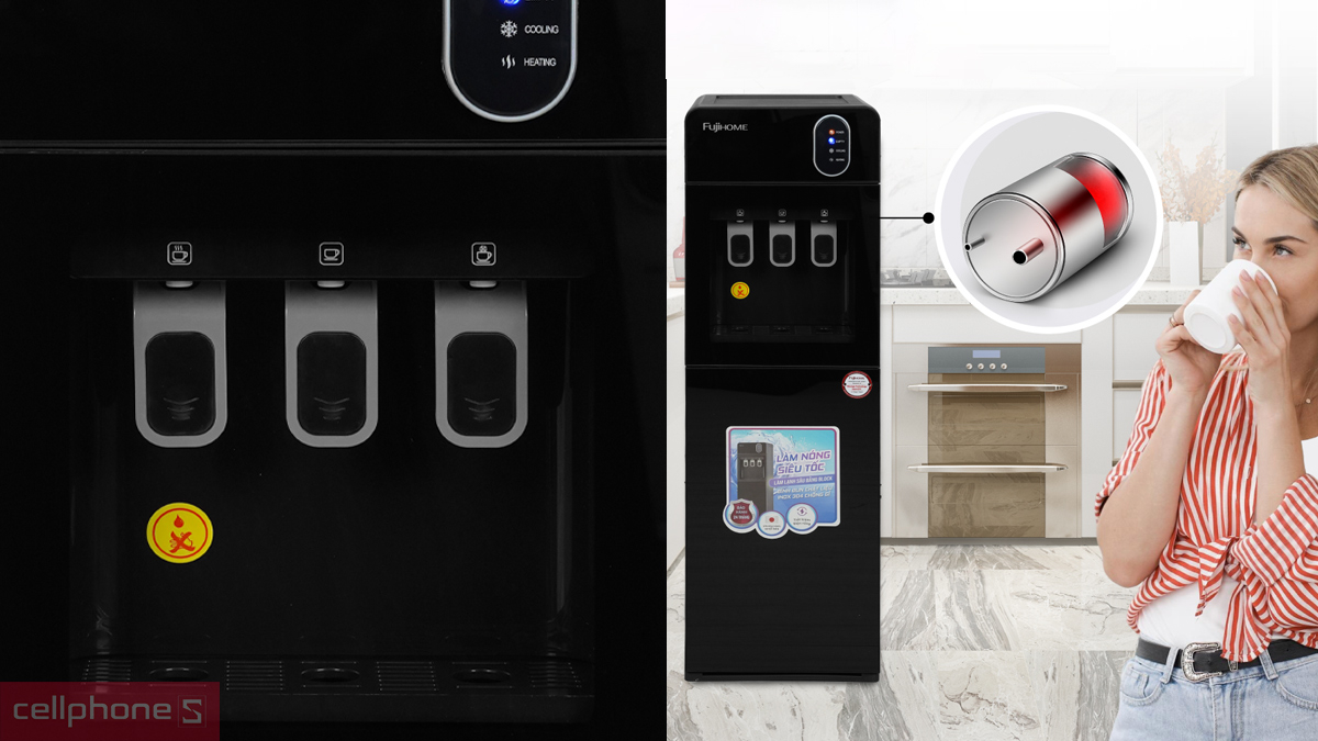 Hệ thống vòi nước cây nước nóng lạnh Fujihome WD11EC