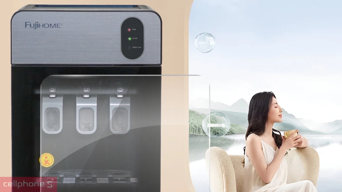 Chất liệu cây nước nóng lạnh Fujihome WD210UE