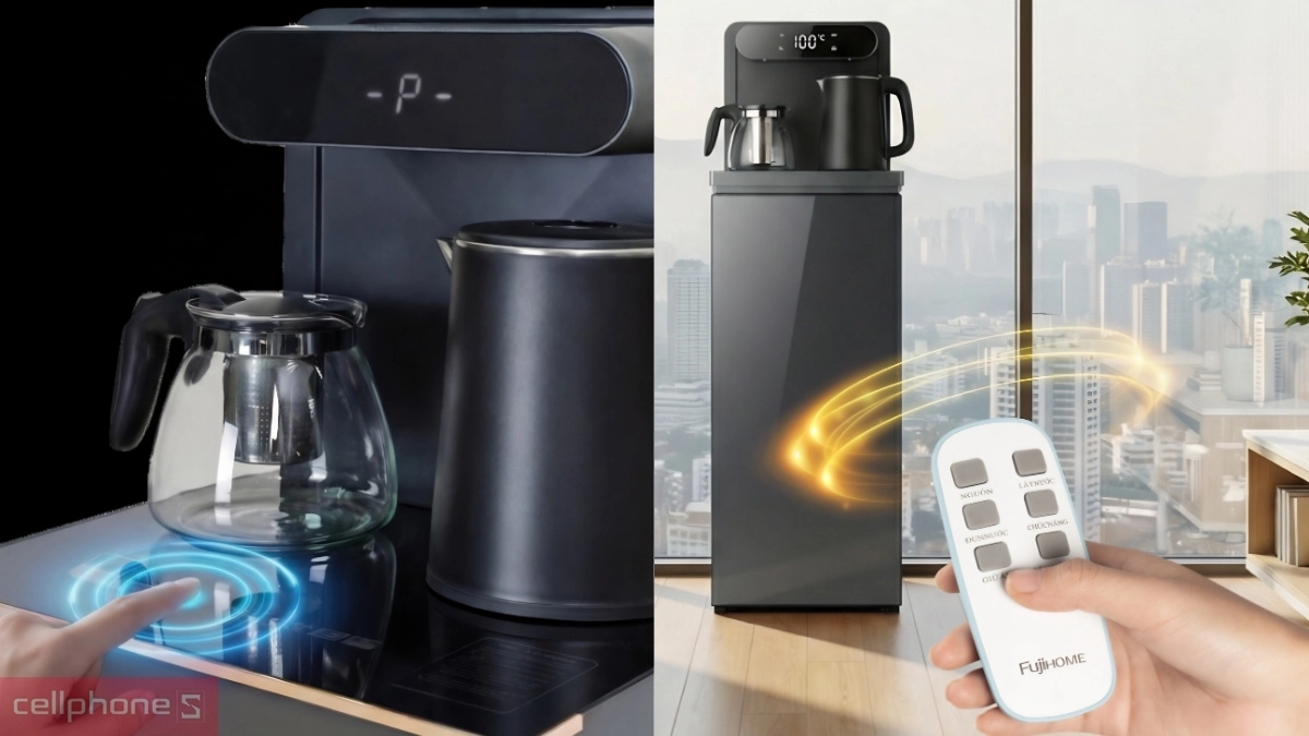 Điều khiển cây nước nóng lạnh kết hợp bàn pha trà, cafe FujiHome TB392N
