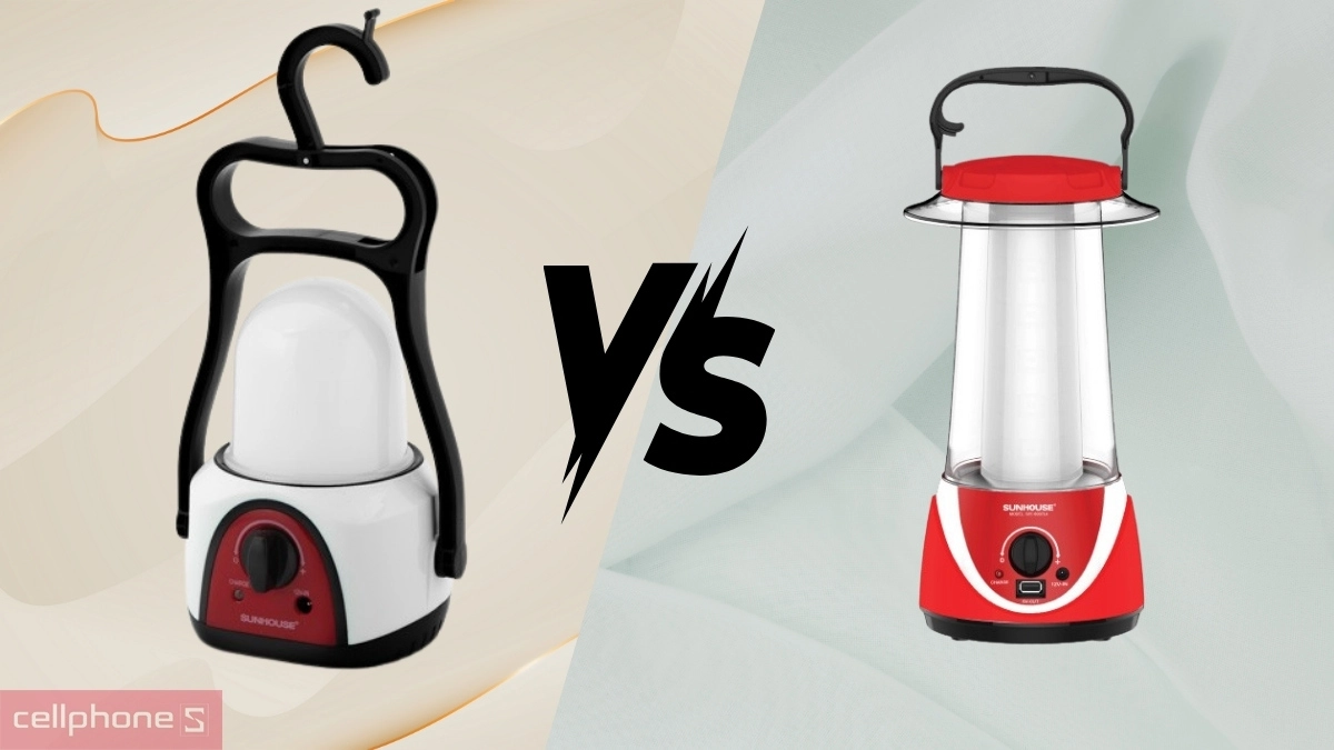 So sánh đèn tích điện đa năng 360 Sunhouse SHE-6848LA