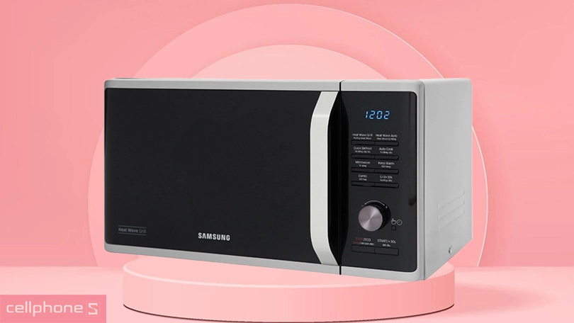 Thiết kế, chất liệu, dung tích của lò vi sóng Samsung MG23K3575AS