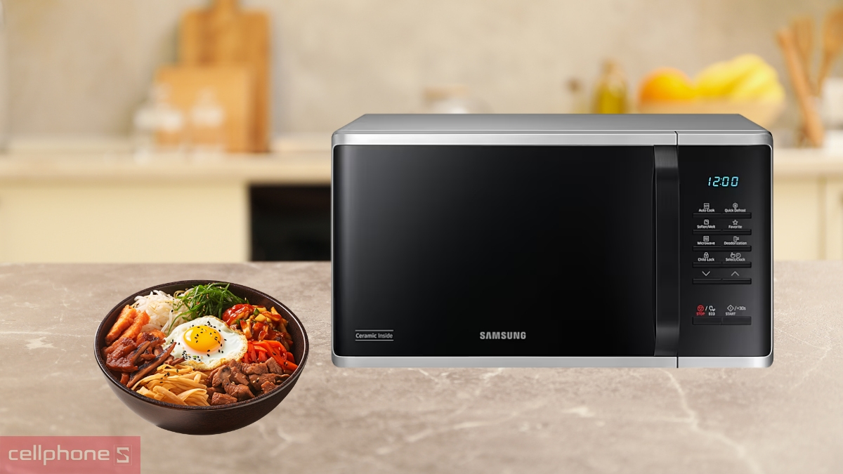Dung tích lò vi sóng Samsung MS23K3513AS/SV 23L 800W