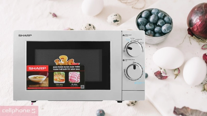 Thiết kế lò vi sóng Sharp 20 lít R-207VN-SL
