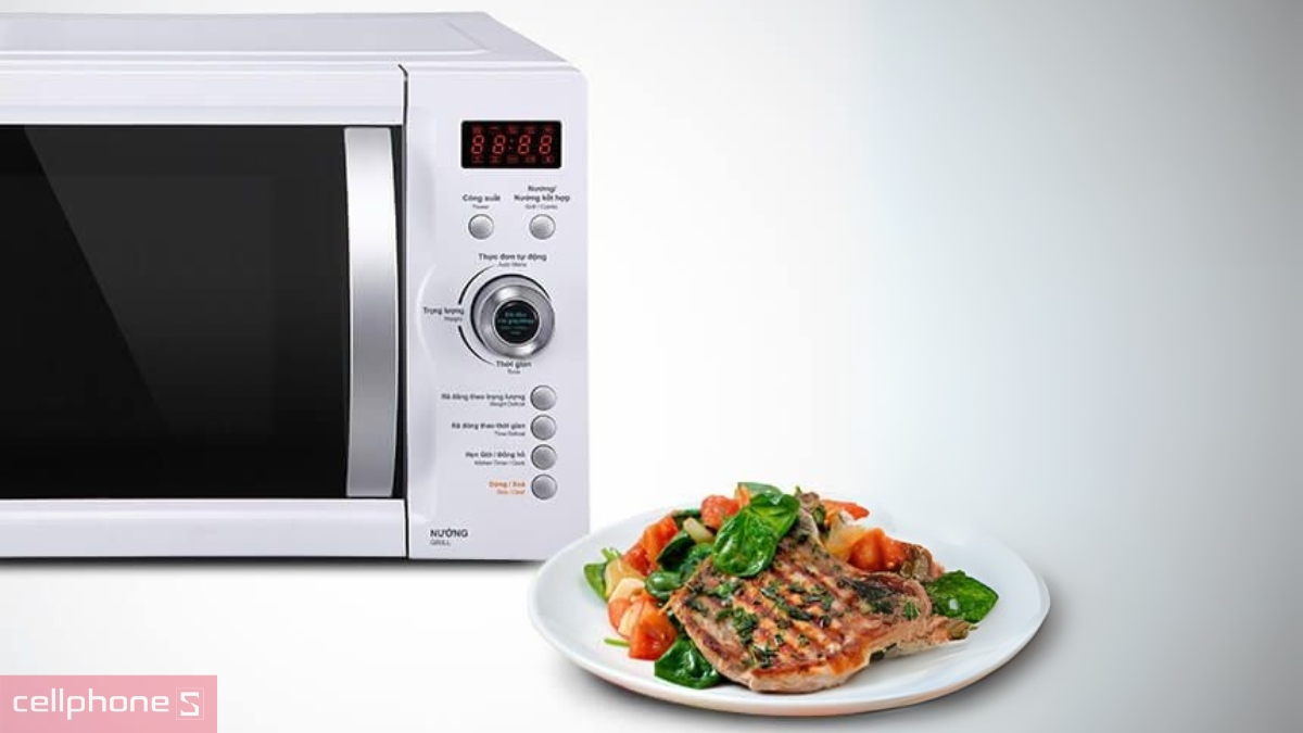 Đa dạng chế độ nấu và chức năng hẹn giờ tiện lợi của lò vi sóng Sharp R-G371VN-W