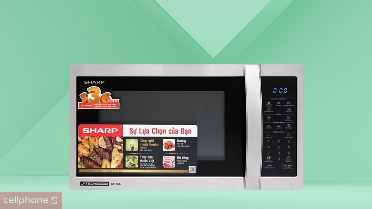 Thiết kế lò vi sóng Sharp R-G52XVN-ST
