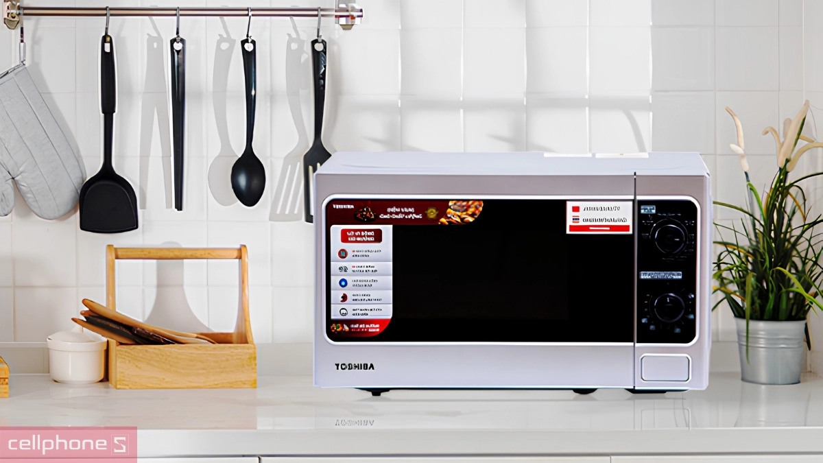 Thiết kế lò vi sóng có nướng Toshiba 20L ER-SGM20(S1) VN