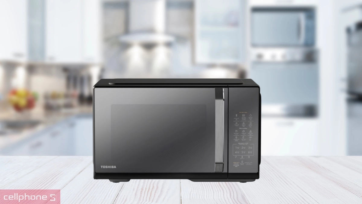 Thiết kế gương đen của Lò vi sóng có nướng Toshiba 26L MW3-EG26PE(BM)VN