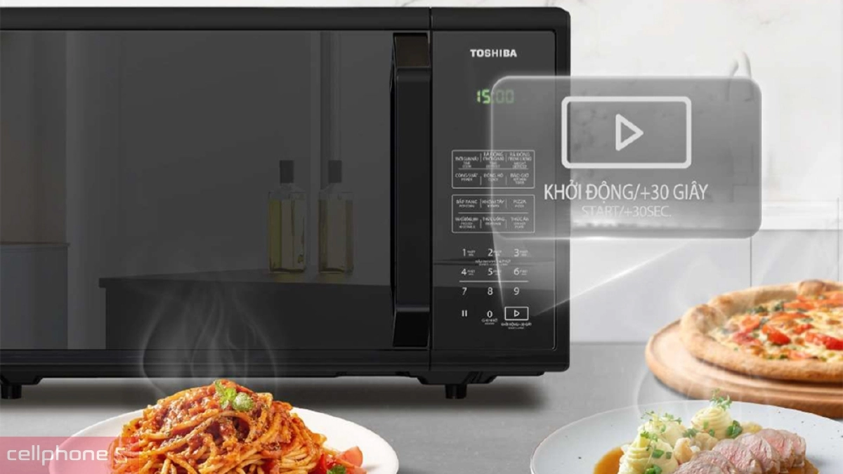 Công nghệ rã đông thông minh trên Lò vi sóng Toshiba 25L MM-EM25PE(BM)