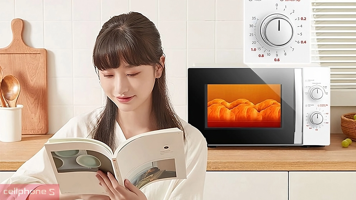 Chức năng hẹn giờ tiện lợi của lò vi sóng Toshiba MWP-MM20P(WH)