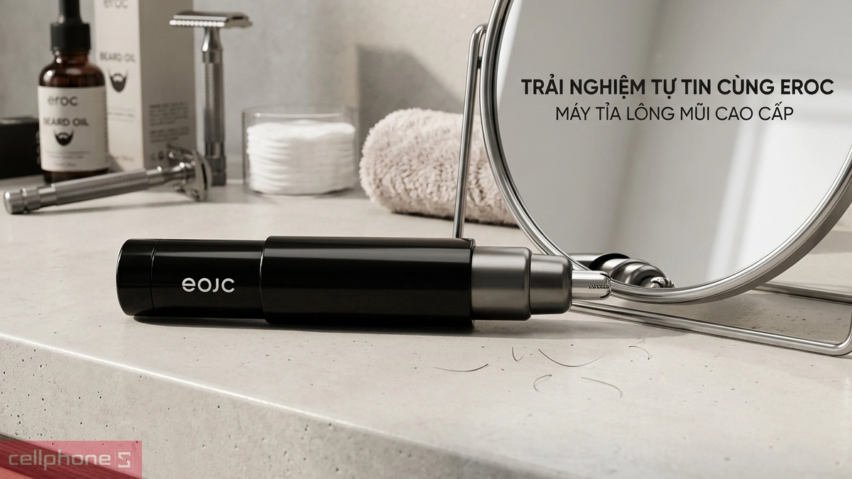 Máy tỉa lông mũi đi kèm máy cạo râu Eroc Mini MZDF013 trong bộ combo