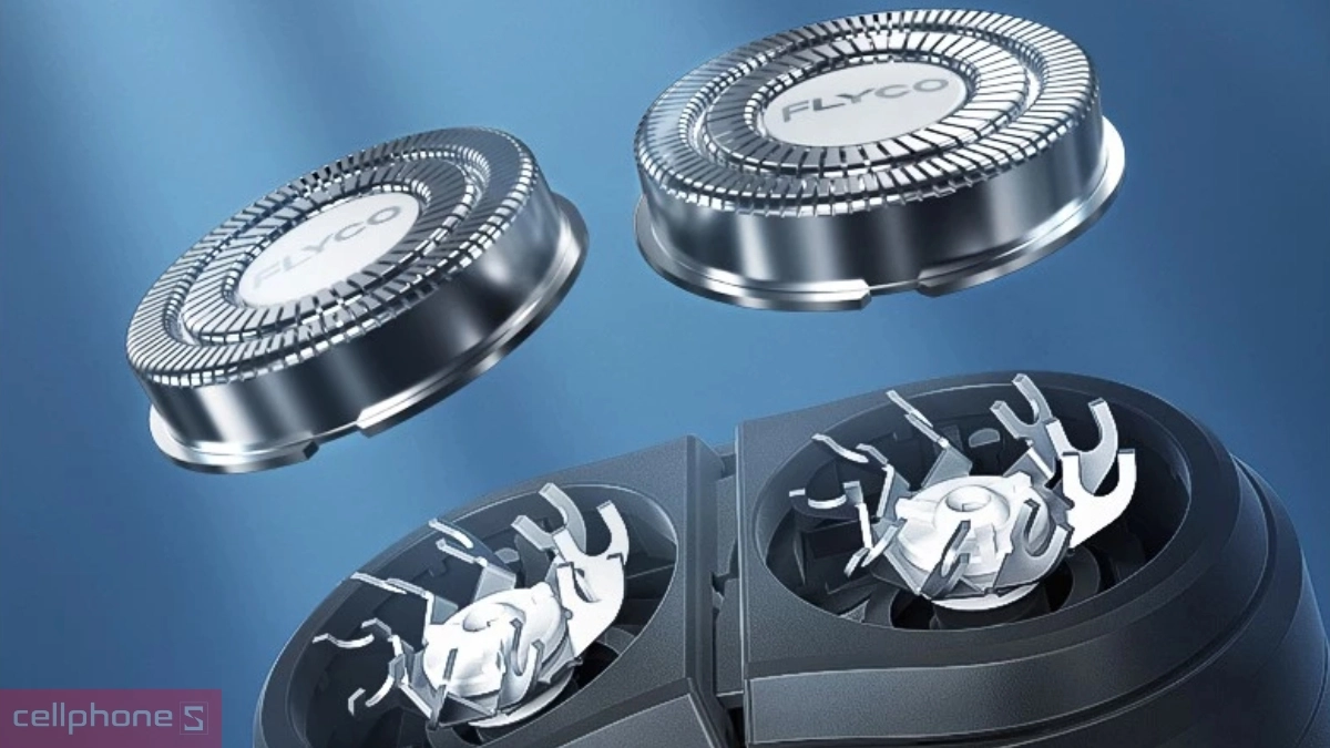 Hệ thống lưỡi dao máy cạo râu điện xoay Flyco FS889VN