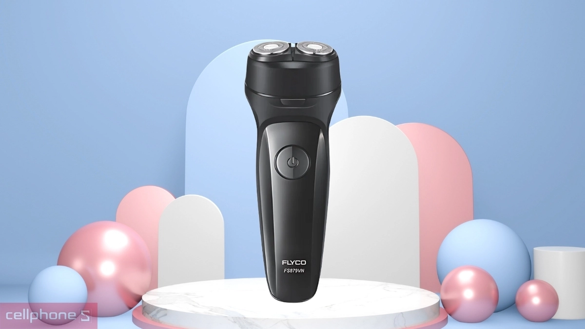 Lưỡi dao kép, khả năng cạo sạch ấn tượng của máy cạo râu hai lưỡi Flyco FS879VN