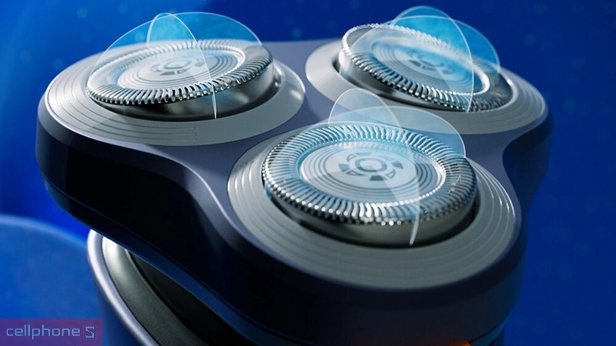 Đầu cạo 3D linh hoạt bám theo đường nét khuôn mặt