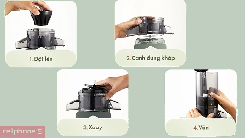 Khay ép máy ép chậm Bear YZJ-D01Y6 100W