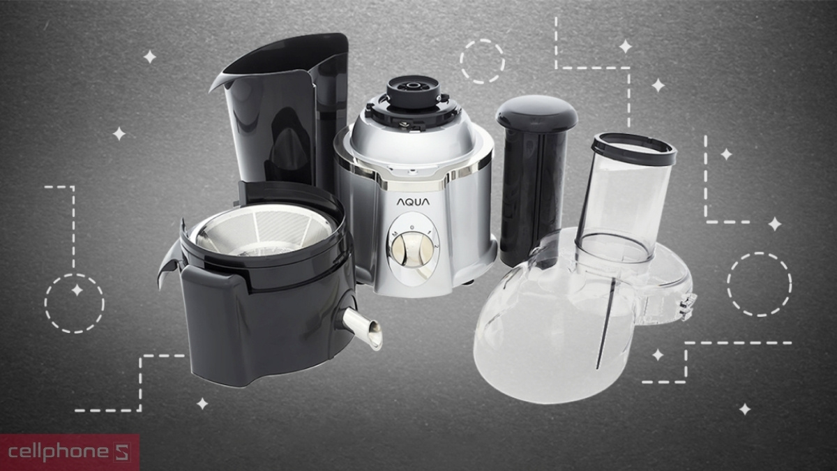 Vệ sinh máy ép trái cây dễ dàng với các bộ phận rời