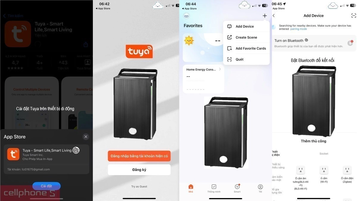 Hướng dẫn kết nối app với máy hút ẩm dân dụng FujiE HM-912ED