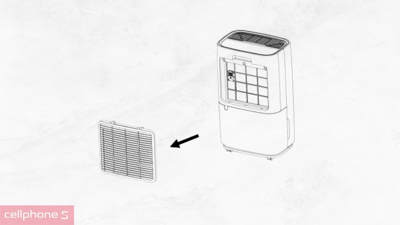 Hướng dẫn vệ sinh bộ lọc máy hút ẩm dân dụng Fujihome DH25W-HEPA